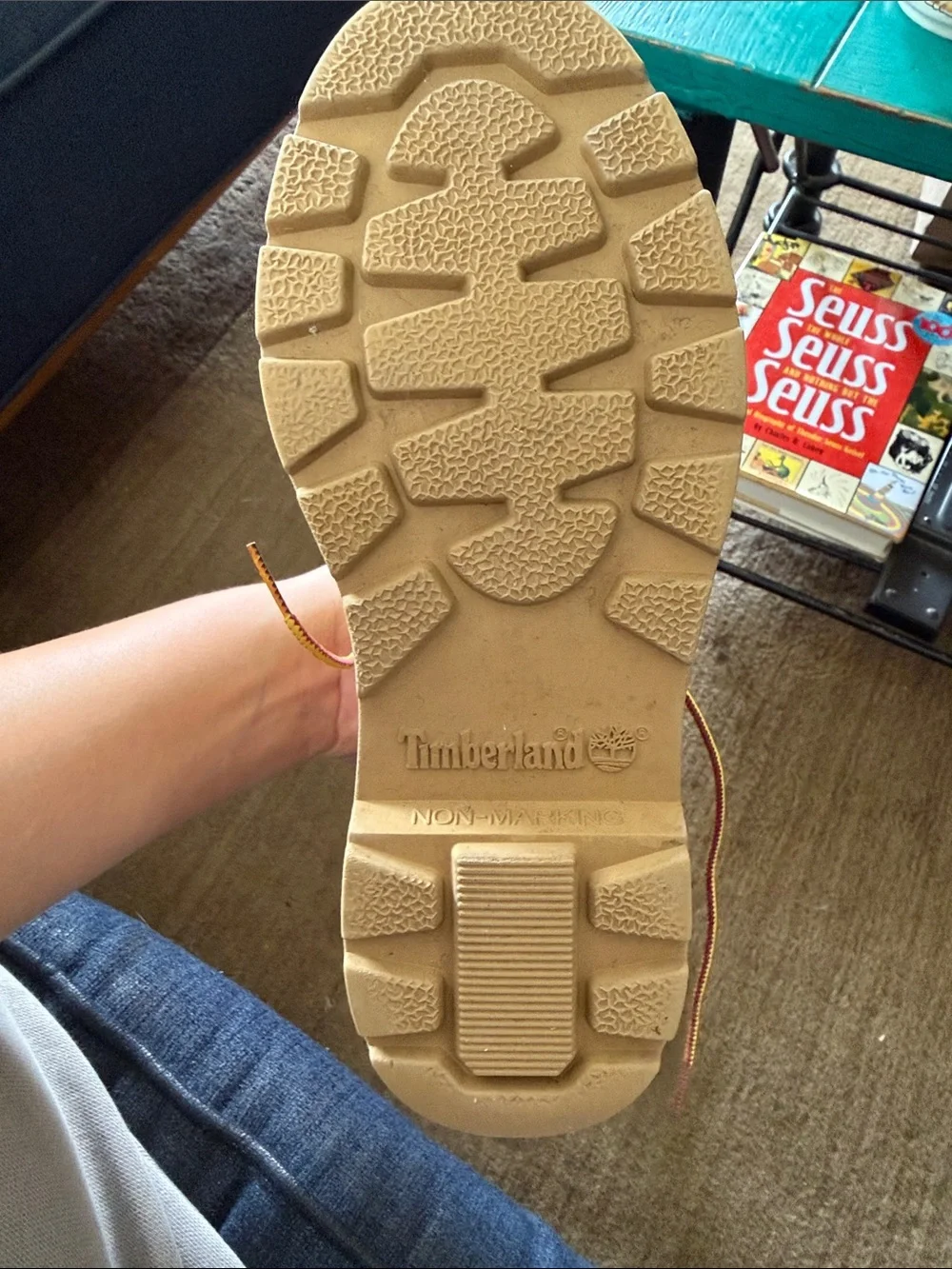 Timberland Wheat Nubuck Kids Lace-Up Work Boots